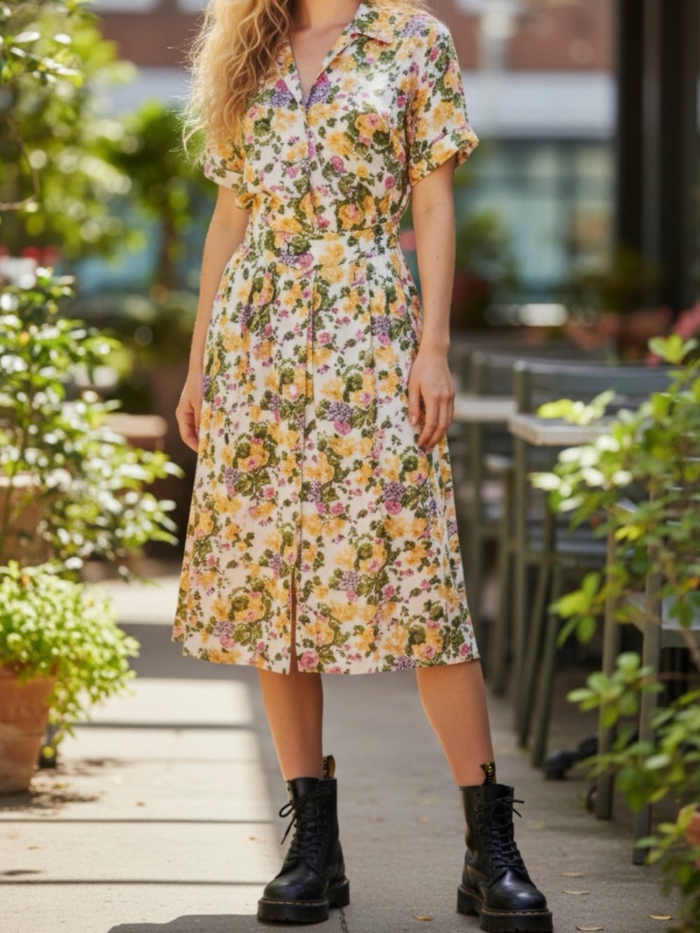 VINTAGE 80s - PARTERS MERVYN’S 2 piece set floral dress